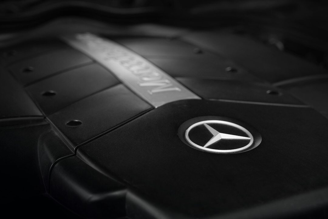 luxury car engine bay