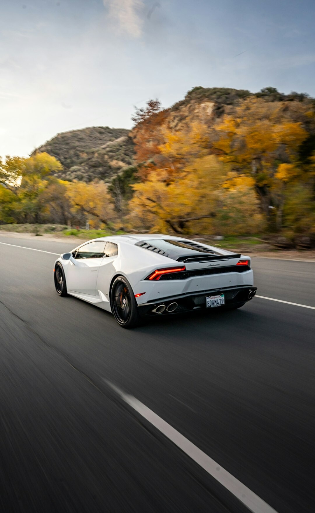 sports car on road
