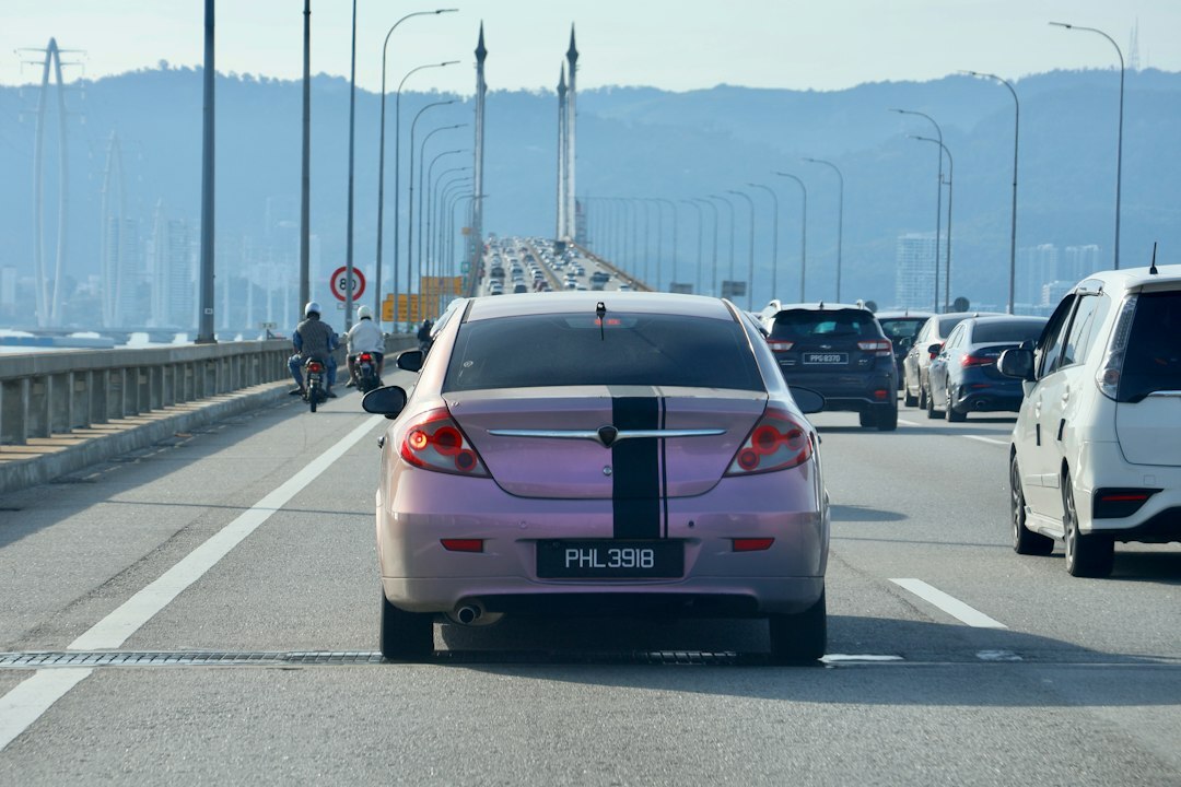 electric car on highway