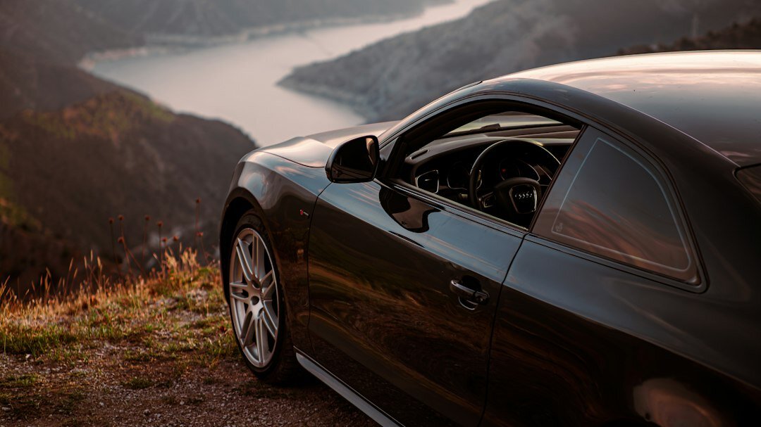 luxury sports car on scenic road
