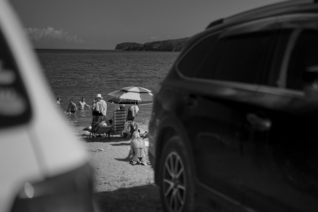Exotic automobiles gathered on a summer evening in Punta del Este