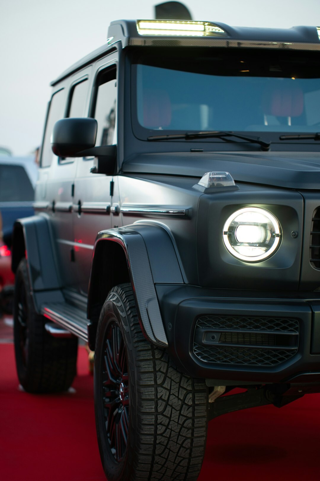 sports luxury car on road