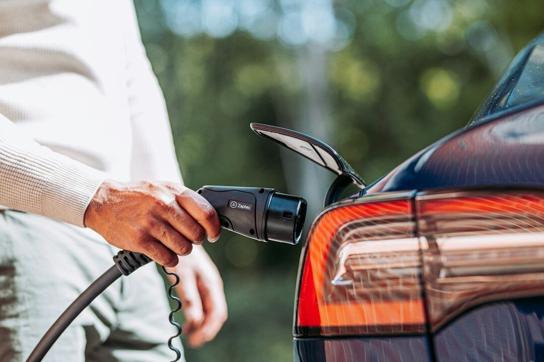 luxury electric car charging